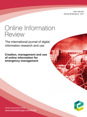 cover image of Online Information Review, Volume 41, Number 4